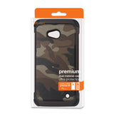 REIKO NOKIA LUMIA 640 HYBRID LEATHER CAMOUFLAGE CASE IN BROWN