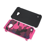 REIKO NOKIA LUMIA 640 HYBRID LEATHER CAMOUFLAGE CASE IN PINK