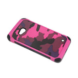 REIKO NOKIA LUMIA 640 HYBRID LEATHER CAMOUFLAGE CASE IN PINK