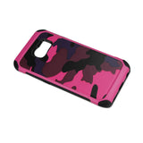REIKO SAMSUNG GALAXY S6 EDGE HYBRID LEATHER CAMOUFLAGE CASE IN PINK