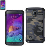 REIKO SAMSUNG GALAXY NOTE 4 HYBRID LEATHER CAMOUFLAGE CASE IN NAVY