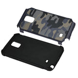 REIKO SAMSUNG GALAXY NOTE 4 HYBRID LEATHER CAMOUFLAGE CASE IN NAVY