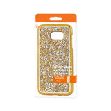 REIKO SAMSUNG GALAXY S7 EDGE JEWELRY BLING RHINESTONE CASE IN GOLD