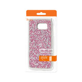 REIKO SAMSUNG GALAXY S7 EDGE JEWELRY BLING RHINESTONE CASE IN PINK