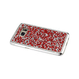 REIKO SAMSUNG GALAXY S7 EDGE JEWELRY BLING RHINESTONE CASE IN RED