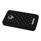 REIKO ALCATEL ONE TOUCH FIERCE HYBRID HEAVY DUTY JEWELRY DIAMOND CASE IN BLACK