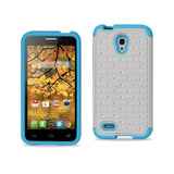 REIKO ALCATEL ONE TOUCH CONQUEST HYBRID HEAVY DUTY JEWELRY DIAMOND CASE IN BLUE WHITE