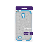REIKO ALCATEL ONE TOUCH CONQUEST HYBRID HEAVY DUTY JEWELRY DIAMOND CASE IN BLUE WHITE