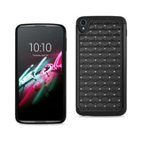 REIKO ALCATEL ONETOUCH IDOL 3 5.5 HYBRID HEAVY DUTY JEWELRY DIAMOND CASE IN BLACK