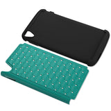 REIKO ALCATEL ONETOUCH IDOL 3 5.5 HYBRID HEAVY DUTY JEWELRY DIAMOND CASE IN BLACK GREEN
