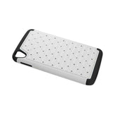 REIKO ALCATEL ONETOUCH IDOL 3 5.5 HYBRID HEAVY DUTY JEWELRY DIAMOND CASE IN BLACK WHITE