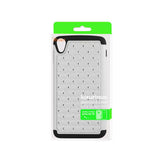 REIKO ALCATEL ONETOUCH IDOL 3 5.5 HYBRID HEAVY DUTY JEWELRY DIAMOND CASE IN BLACK WHITE