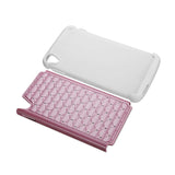REIKO ALCATEL ONETOUCH IDOL 3 5.5 HYBRID HEAVY DUTY JEWELRY DIAMOND CASE IN WHITE PINK