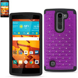 REIKO LG VOLT 2 HYBRID HEAVY DUTY JEWELRY DIAMOND CASE IN BLACK PURPLE