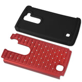 REIKO LG VOLT 2 HYBRID HEAVY DUTY JEWELRY DIAMOND CASE IN BLACK RED