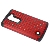 REIKO LG VOLT 2 HYBRID HEAVY DUTY JEWELRY DIAMOND CASE IN BLACK RED