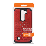 REIKO LG VOLT 2 HYBRID HEAVY DUTY JEWELRY DIAMOND CASE IN BLACK RED