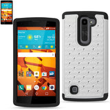 REIKO LG VOLT 2 HYBRID HEAVY DUTY JEWELRY DIAMOND CASE IN BLACK WHITE