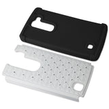 REIKO LG VOLT 2 HYBRID HEAVY DUTY JEWELRY DIAMOND CASE IN BLACK WHITE
