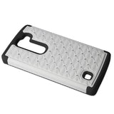 REIKO LG VOLT 2 HYBRID HEAVY DUTY JEWELRY DIAMOND CASE IN BLACK WHITE