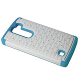 REIKO LG VOLT 2 HYBRID HEAVY DUTY JEWELRY DIAMOND CASE IN BLUE WHITE