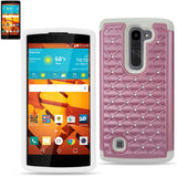 REIKO LG VOLT 2 HYBRID HEAVY DUTY JEWELRY DIAMOND CASE IN WHITE PINK