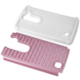 REIKO LG VOLT 2 HYBRID HEAVY DUTY JEWELRY DIAMOND CASE IN WHITE PINK