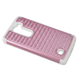 REIKO LG VOLT 2 HYBRID HEAVY DUTY JEWELRY DIAMOND CASE IN WHITE PINK