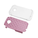 REIKO MOTOROLA MOTO E (2015) HYBRID HEAVY DUTY JEWELRY DIAMOND CASE IN WHITE PINK