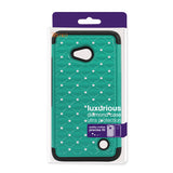 REIKO NOKIA LUMIA 640 HYBRID HEAVY DUTY JEWELRY DIAMOND CASE IN BLACK GREEN