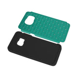 REIKO SAMSUNG GALAXY S6 EDGE PLUS HYBRID HEAVY DUTY JEWELRY DIAMOND CASE IN BLACK GREEN
