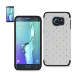 REIKO SAMSUNG GALAXY S6 EDGE PLUS HYBRID HEAVY DUTY JEWELRY DIAMOND CASE IN BLACK WHITE