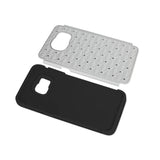 REIKO SAMSUNG GALAXY S6 EDGE PLUS HYBRID HEAVY DUTY JEWELRY DIAMOND CASE IN BLACK WHITE
