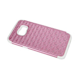 REIKO SAMSUNG GALAXY S6 EDGE PLUS HYBRID HEAVY DUTY JEWELRY DIAMOND CASE IN WHITE PINK