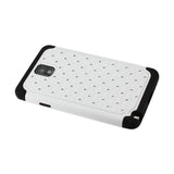 REIKO SAMSUNG GALAXY NOTE 3 HYBRID HEAVY DUTY JEWELRY DIAMOND CASE IN BLACK WHITE