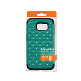 REIKO SAMSUNG GALAXY S6 HYBRID HEAVY DUTY JEWELRY DIAMOND CASE IN BLACK GREEN