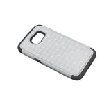 REIKO SAMSUNG GALAXY S6 HYBRID HEAVY DUTY JEWELRY DIAMOND CASE IN BLACK WHITE