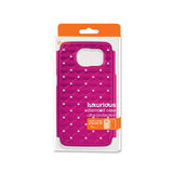 REIKO SAMSUNG GALAXY S6 HYBRID HEAVY DUTY JEWELRY DIAMOND CASE IN WHITE PINK