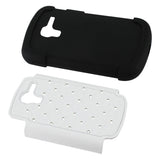 REIKO SAMSUNG GALAXY EXHIBIT HYBRID HEAVY DUTY JEWELRY DIAMOND CASE IN BLACK WHITE