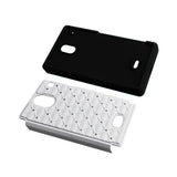 REIKO SHARP AQUOS CRYSTAL HYBRID HEAVY DUTY JEWELRY DIAMOND CASE IN BLACK WHITE