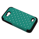 REIKO ZTE SPEED HYBRID HEAVY DUTY JEWELRY DIAMOND CASE IN BLACK GREEN