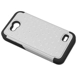 REIKO ZTE SPEED HYBRID HEAVY DUTY JEWELRY DIAMOND CASE IN BLACK WHITE