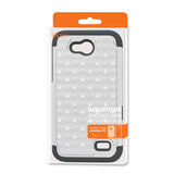 REIKO ZTE SPEED HYBRID HEAVY DUTY JEWELRY DIAMOND CASE IN BLACK WHITE