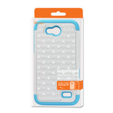 REIKO ZTE SPEED HYBRID HEAVY DUTY JEWELRY DIAMOND CASE IN BLUE WHITE