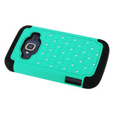 REIKO ZTE CONCORD 2 HYBRID HEAVY DUTY JEWELRY DIAMOND CASE IN BLACK GREEN