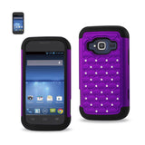 REIKO ZTE CONCORD 2 HYBRID HEAVY DUTY JEWELRY DIAMOND CASE IN BLACK PURPLE