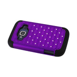 REIKO ZTE CONCORD 2 HYBRID HEAVY DUTY JEWELRY DIAMOND CASE IN BLACK PURPLE