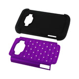 REIKO ZTE CONCORD 2 HYBRID HEAVY DUTY JEWELRY DIAMOND CASE IN BLACK PURPLE
