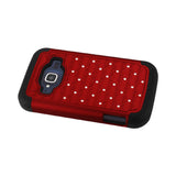 REIKO ZTE CONCORD 2 HYBRID HEAVY DUTY JEWELRY DIAMOND CASE IN BLACK RED