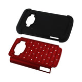 REIKO ZTE CONCORD 2 HYBRID HEAVY DUTY JEWELRY DIAMOND CASE IN BLACK RED